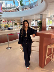 Ceketli Tina Takım Lacivert
