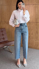 Taşlı Blue Jean