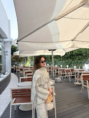 Floral Takım Krem
