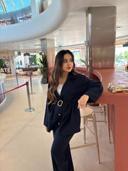 Ceketli Tina Takım Lacivert